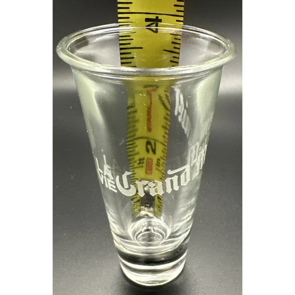La Vie Grand Marnier Flared Rim Blown Glass Shot Glass Bar Liquor